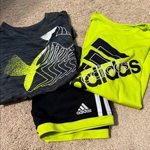 Adidas Kids Set - Neon Green and Black